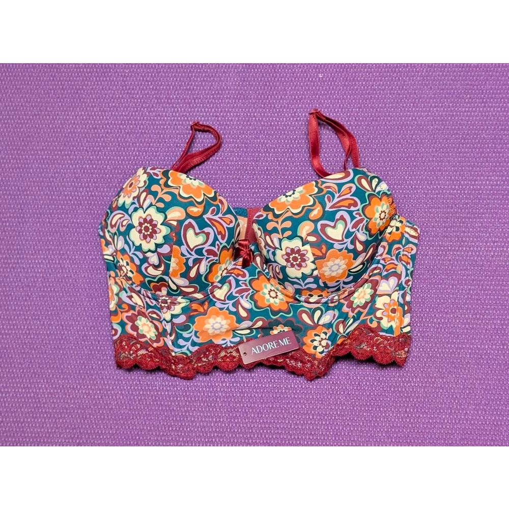 Women's Adore Me Bra Size 34C Multicolor Floral